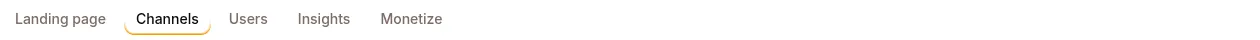 The Publish tab bar